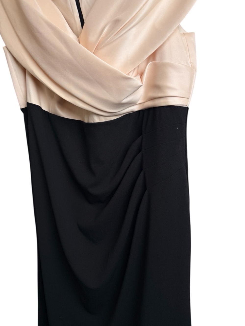 Betsy & Adam Black and Champagne Evening Gown Size 22W NWT Formal Dress - Picture 6 of 9